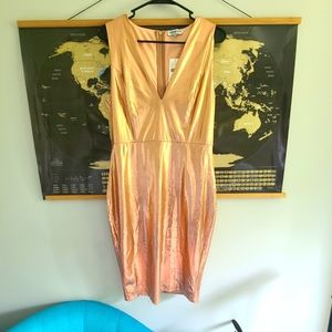 Champagne Gold Bodycon Dress XL